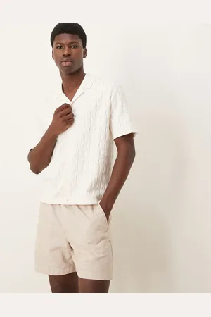 Abercrombie & Fitch Polo color de manga corta con solapas resort y botones de punto de -Blanco