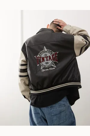 Reclaimed Chaqueta bomber monocromática de estilo universitario de -Multicolor