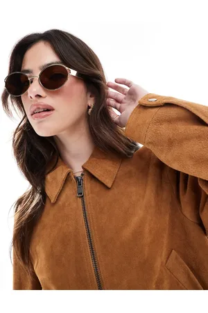 ASOS Gafas de sol ovaladas con detalle recortado en los laterales de metal de
