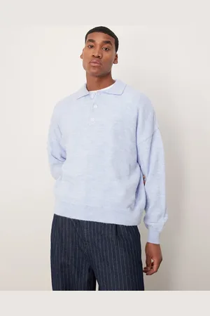 ASOS Polo de corte cuadrado extragrande de punto de
