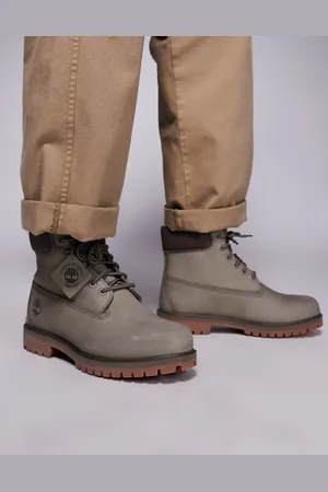 Timberland Botas de 6" color oliva de nobuk premium de -Verde