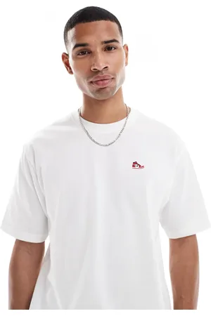 Jordan Camiseta blanca con cuello redondo de