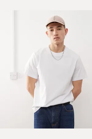 Weekday Camiseta blanca de corte cuadrado de tejido grueso de