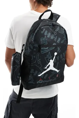 Jordan Mochila negra con estuche y diseño estampado Air de