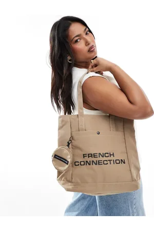 French Connection Bolso tote color estilo shopper con monedero de -Beis neutro