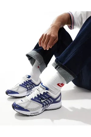 Nike Zapatillas de deporte blancas y azul marino Pegasus 2005 de