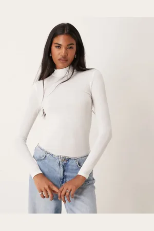MANGO Top muy ajustado con cuello alto de
