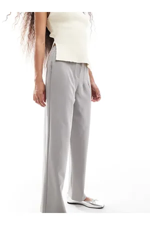 Miss Selfridge Pantalones grises de corte cigarette Essentials de