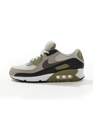 Nike Zapatillas de deporte verde oliva y grises Air Max 90 de