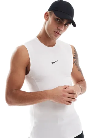 Nike Camiseta blanca ajustada Dri-FIT de