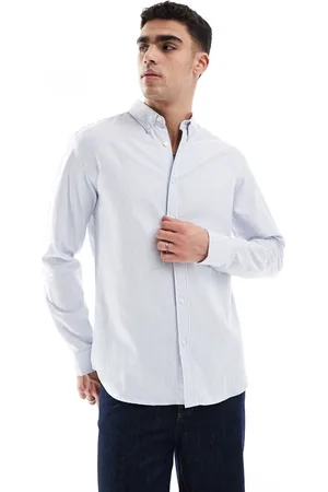 JJ Camisa Oxford a rayas azules de