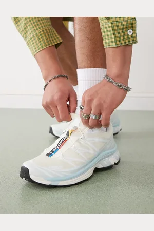 Salomon Zapatillas de deporte blanco hueso y azules XT-6 de