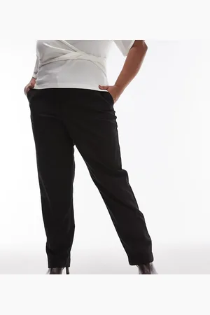 MANGO Pantalones de traje negros de corte slim de Curve
