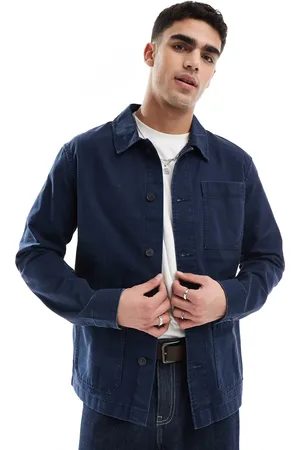 Timberland Chaqueta azul con acabado lavado de lona Chore Kempshire de -Azul marino
