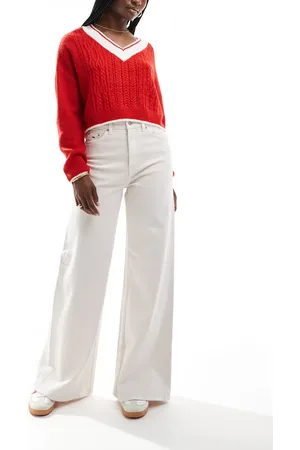 Tommy Hilfiger Vaqueros blanco crudo de pernera ancha de