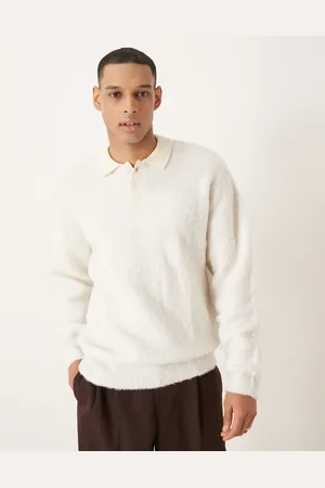 ASOS Polo color holgado de estilo rugby de punto texturizado de -Neutro