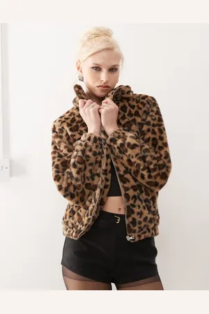 Princess Polly Chaqueta con cremallera y estampado de de piel sintética de -Multicolor