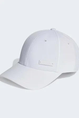 adidas Gorra de béisbol blanca ligera con parche de metal de adidas