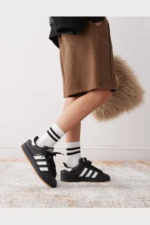 adidas Zapatillas de deporte negras y blancas Campus 00