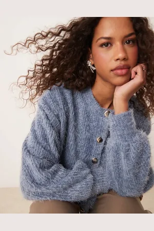 ASOS Cárdigan azul de chenilla de -Negro