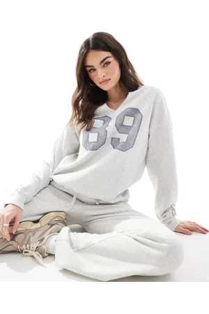 Hollister Sudadera con cuello redondo y diseño universitario de (parte de un conjunto)