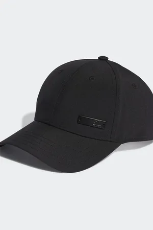 adidas Gorra de béisbol negra ligera con parche de metal de adidas