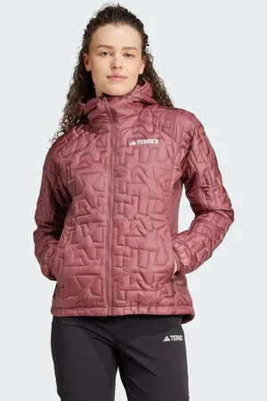adidas Chaqueta aislante de corte suelto con capucha Xperior Primaloft de adidas Terrex-Rojo