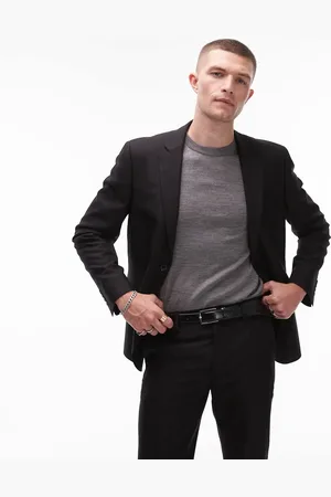Topman Chaqueta de traje ajustada negra de