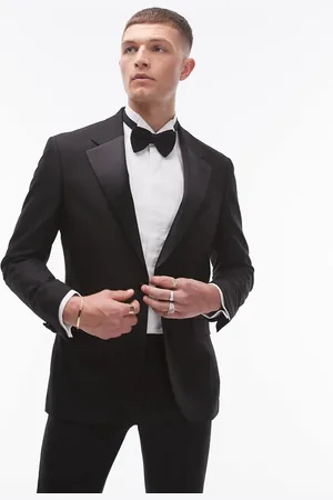 Topman Chaqueta de esmoquin negra entallada de