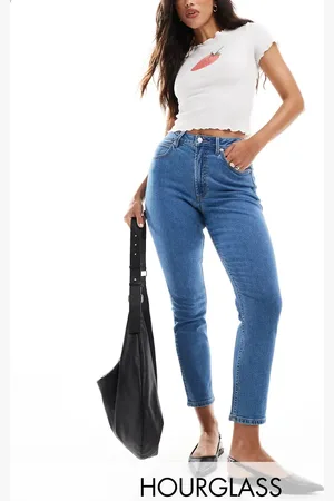 ASOS Vaqueros azul medio puro cómodos de corte slim de Hourglass