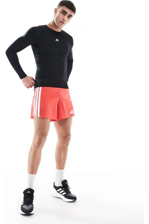 adidas Pantalones cortos rojos con bolsillos y detalles de gel Adizero de adidas Running