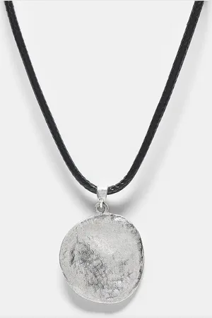 Reclaimed Collar de cuerda unisex con colgante de efecto fundido de