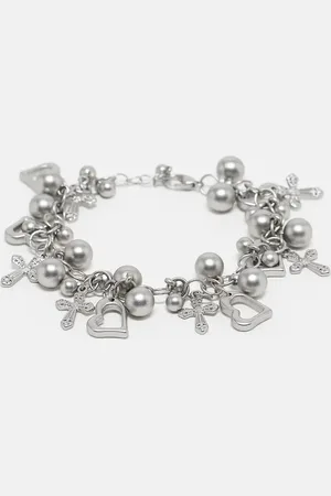 Reclaimed Pulsera plateada unisex con charms Ultimate de