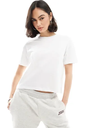 New Look Camiseta blanca de corte cuadrado de