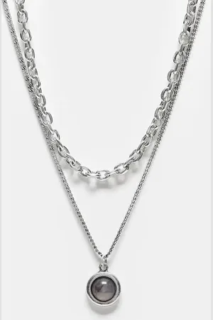 Reclaimed Collar de 2 hileras unisex con piedra de