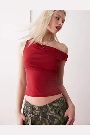 Reclaimed Top ceñido sin mangas con cuello desbocado de