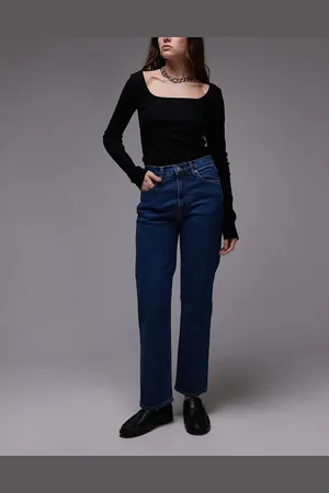 ARKET Vaqueros elásticos de pernera slim con lavado azul medio Jade de