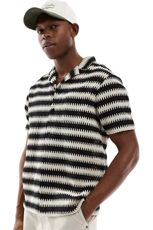 Aray Camisa playera monocromática de manga corta de croché de -Multicolor