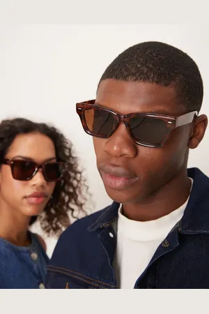 Jeepers Peepers Gafas de sol marrón efecto cuadradas clásicas de