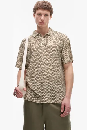 Topman Polo extragrande con diseño de jacquard de