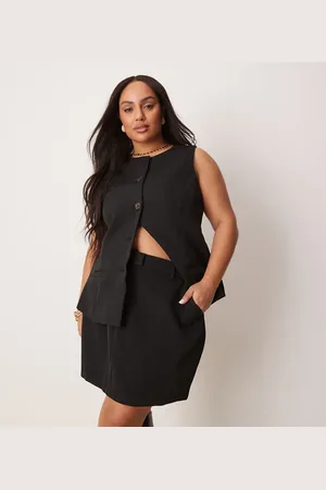 New Look Minifalda de sastre negra de New Look Curve (parte de un conjunto)