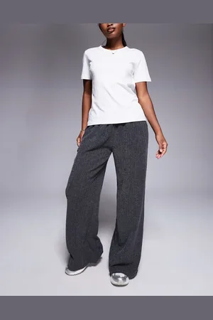 ASOS Pantalones de pernera ancha de tejido texturizado de