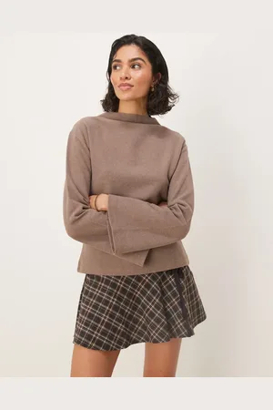 ASOS Sudadera marrón con cuello alzado de punto muy suave de (parte de un conjunto)