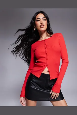 River Island Cárdigan con botones de canalé de