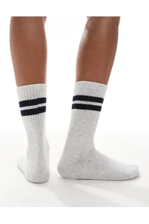 VERO MODA Calcetines grises y azul marino de estilo deportivo de canalé de