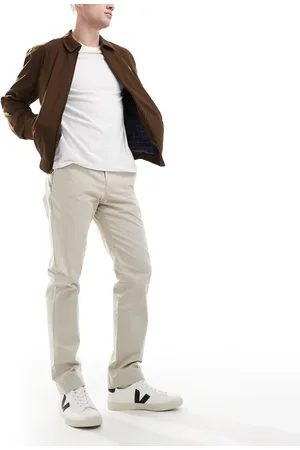 Ralph Lauren Pantalones chinos color piedra elásticos de corte recto con logo de icono de sarga de -Neutro