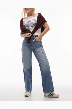 Topshop Vaqueros de talle medio y corte recto suelto de Hourglass