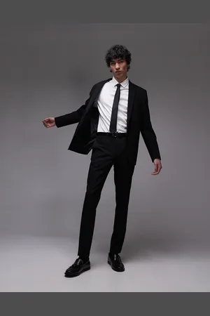 MANGO Pantalones de sastre negros de (parte de un conjunto)