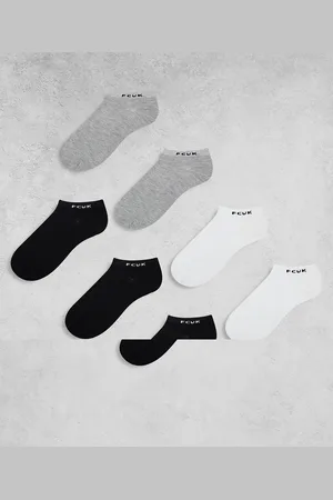 French Connection Pack de 7 pares de calcetines de color , blanco y gris para zapatillas de deporte de French Connection