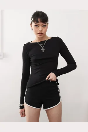 Weekday Top de manga larga de mezcla de lino exclusivo en ASOS de